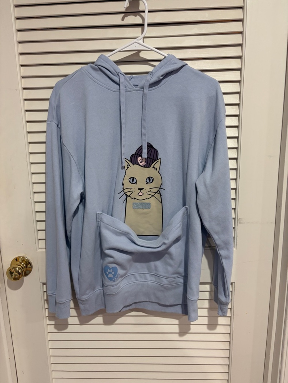 BOBS from Skechers Light Blue Cat in Graphic Hoodie